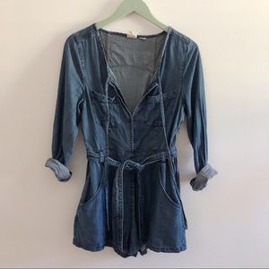 Denim romper